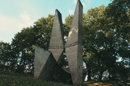 Geometric Monument in a Park