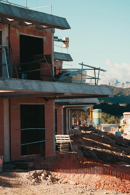 Construction Site with Scenic Background
