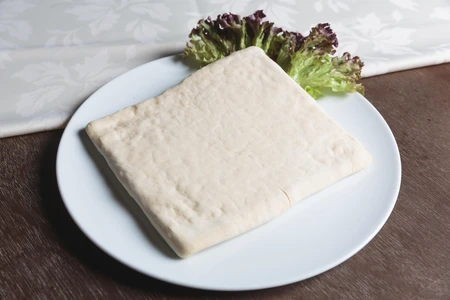 Square Dough on Plate