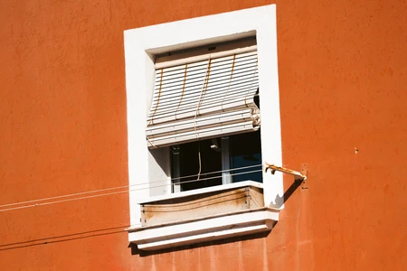 Sunny Window on Ochre Wall