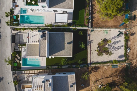 Aerial View of Modern Villas