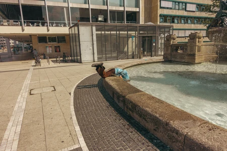 Urban Fountain Scene