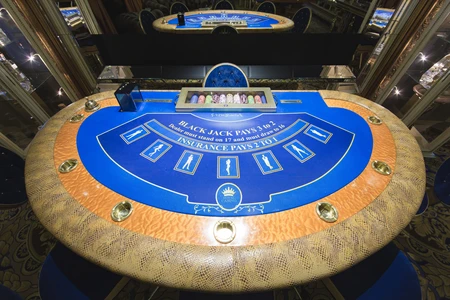 Elegant Casino Blackjack Table