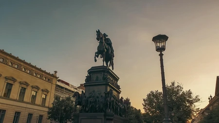 Statue at Sunset
