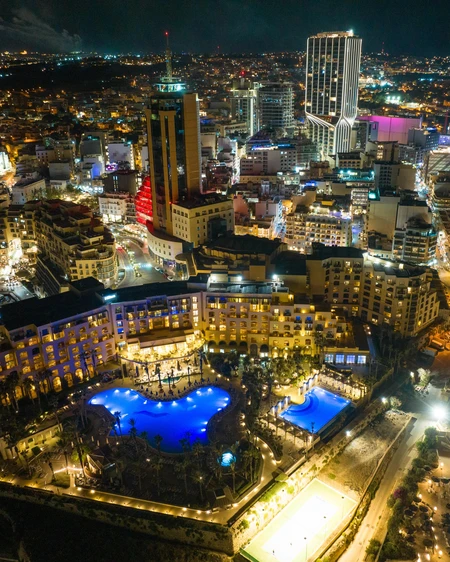 Vibrant Cityscape at Night