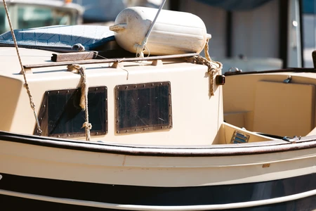 Docked Boat Close-Up