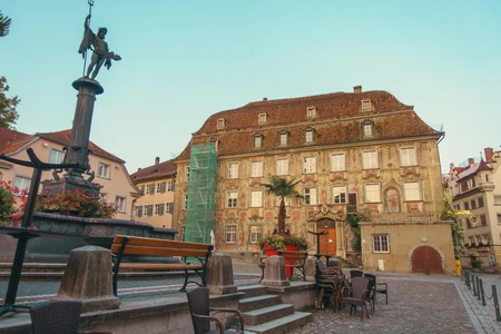 Historic Town Square with Fountain