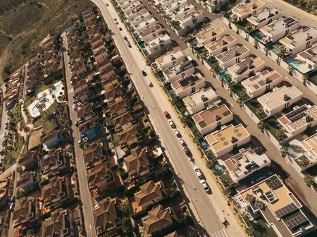 Aerial View of Residential Neighborhood