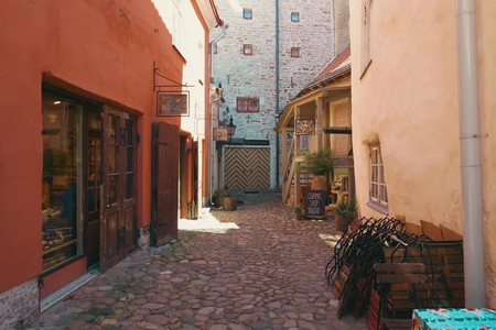 Charming Cobblestone Alley