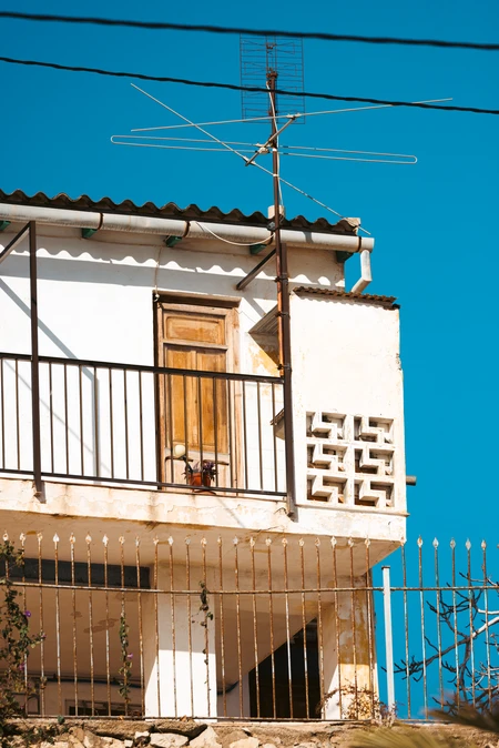 Old Balcony with Antenna