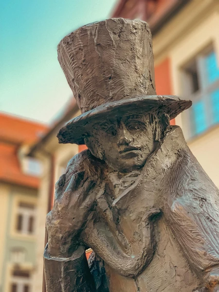 Bronze Statue with Top Hat