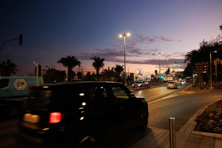 Sunset Street Scene