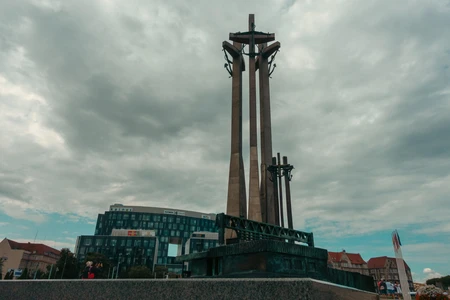 Tall Monument Against Cloudy Sky