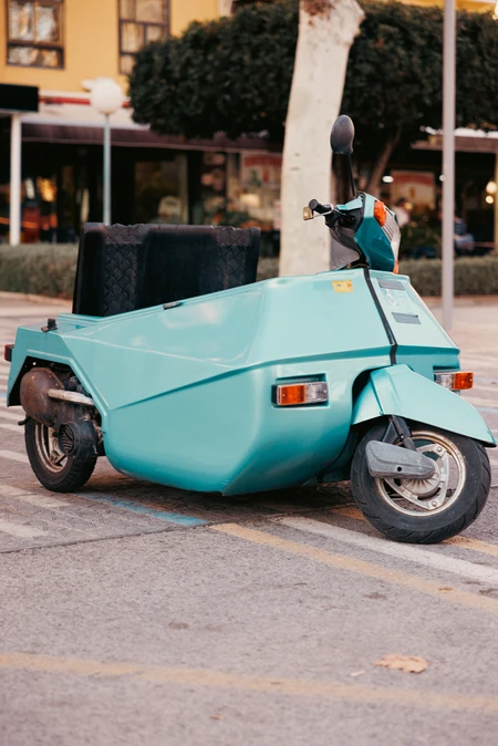 Vintage Scooter in Urban Setting