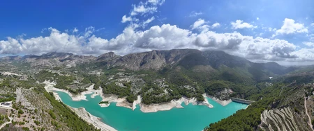 Scenic Mountain and Reservoir Landscape