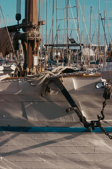 Sailboat Harbor Scene