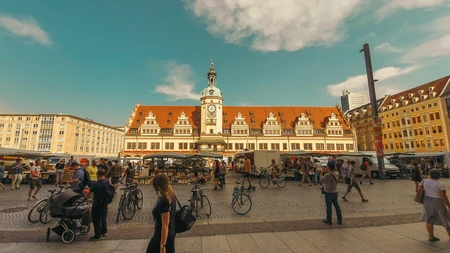 Vibrant City Square