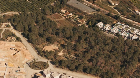 Aerial View of Suburban Area