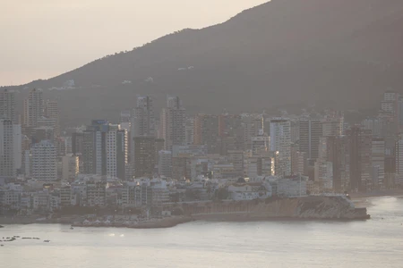 Sunset Cityscape by the Coast