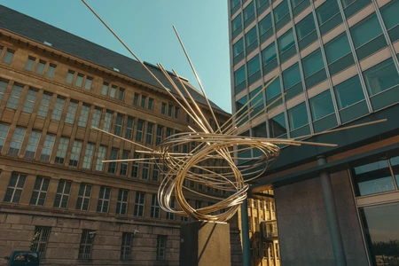 Modern Sculpture in Urban Setting