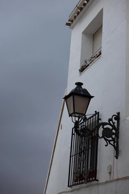 Rustic Street Lantern on a Cloudy Day