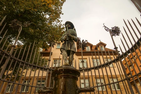 Historic Statue in Urban Setting