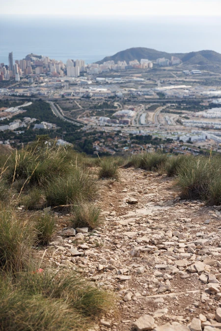 Pathway Overlooking Cityscape