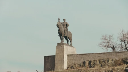 Equestrian Statue on a Hill