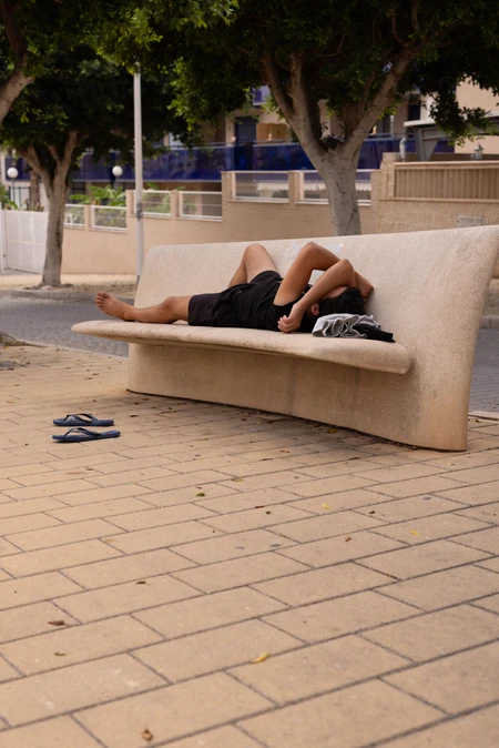 Relaxing on a Park Bench