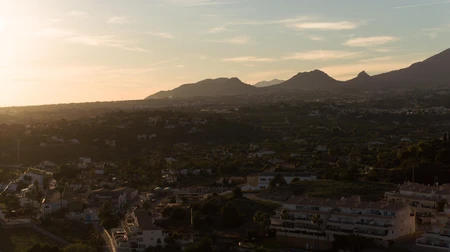 Sunset Over Mountainous Landscape
