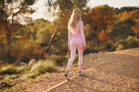 Woman Walking in Nature
