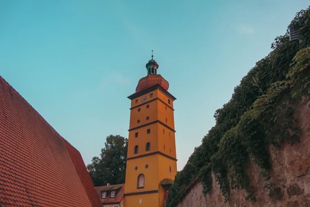 Historic Tower Against a Clear Sky