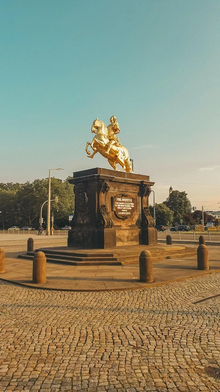 Golden Equestrian Statue