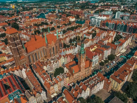 Scenic Aerial View of a Historic City