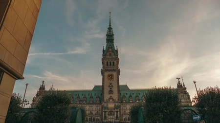 Historic Building at Dusk