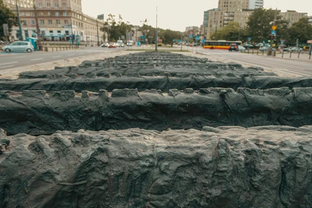 Urban Sculpture in Cityscape