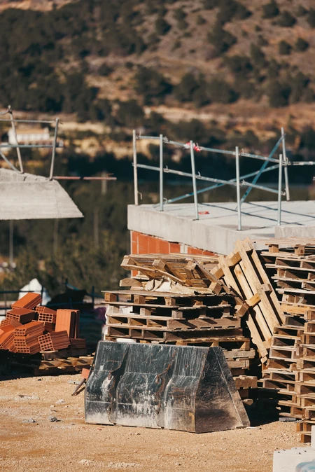 Construction Site with Materials