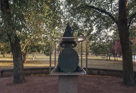 Park Sculpture Among Trees