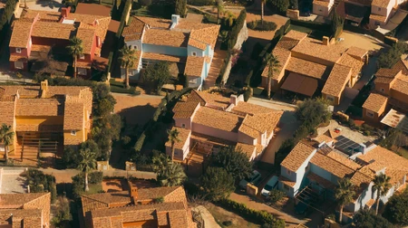 Aerial View of a Suburban Neighborhood