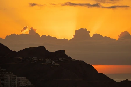 Stunning Sunset over Rugged Hills