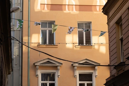 Urban Alleyway with Bunting