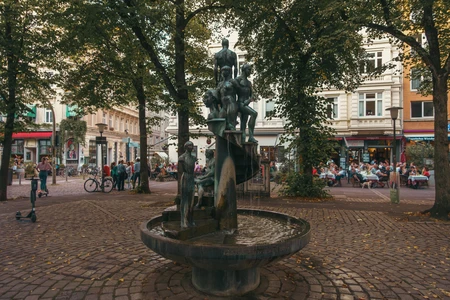 Urban Fountain in Plaza