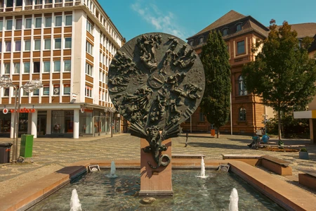 Historic Urban Square with Fountain