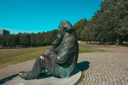 Bronze Statue in Park