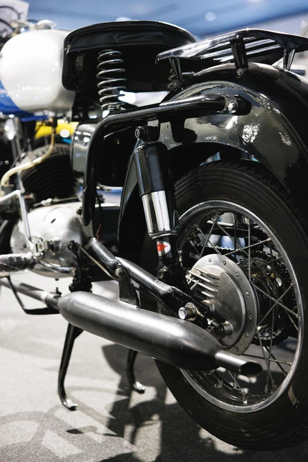 Vintage Motorcycle Rear View