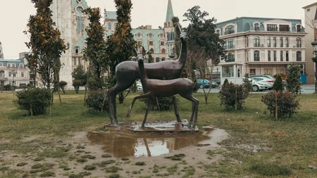 Park Sculpture in Urban Setting