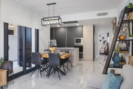 Modern Kitchen and Dining Area