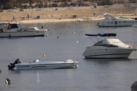 Serene Boats in a Coastal Harbor