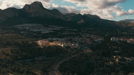 Mountainous Landscape at Dusk