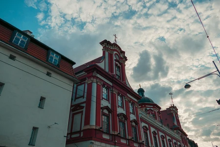 Historic Building Under Cloudy Sky